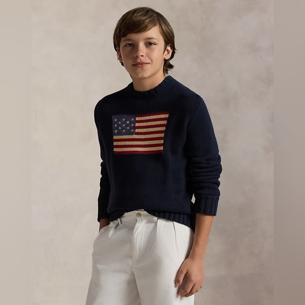 Ralph Lauren Iconic Flag Sweater (BOYS SIZING)